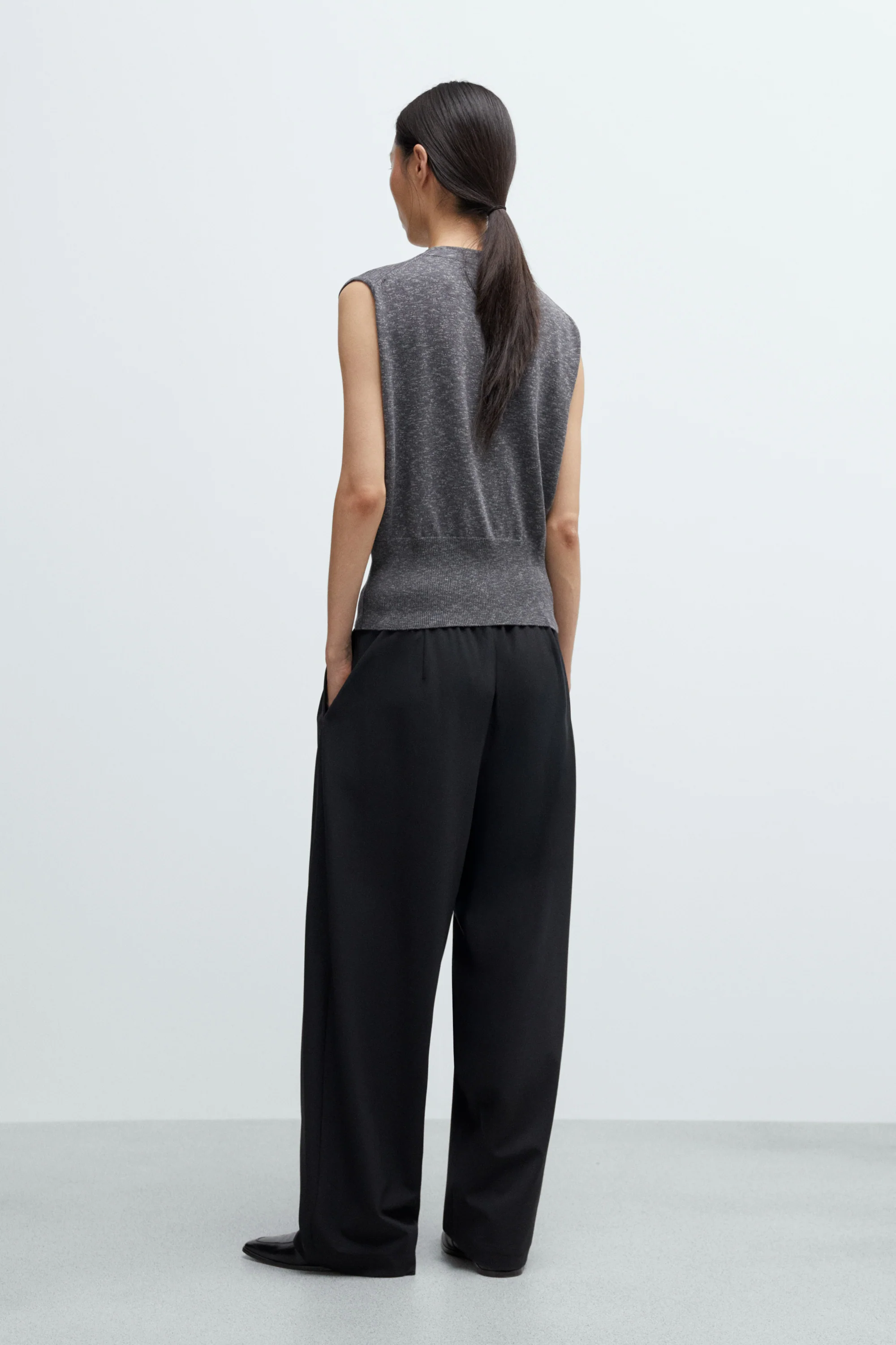 FLECKED COTTON WAISTCOAT - Image 3