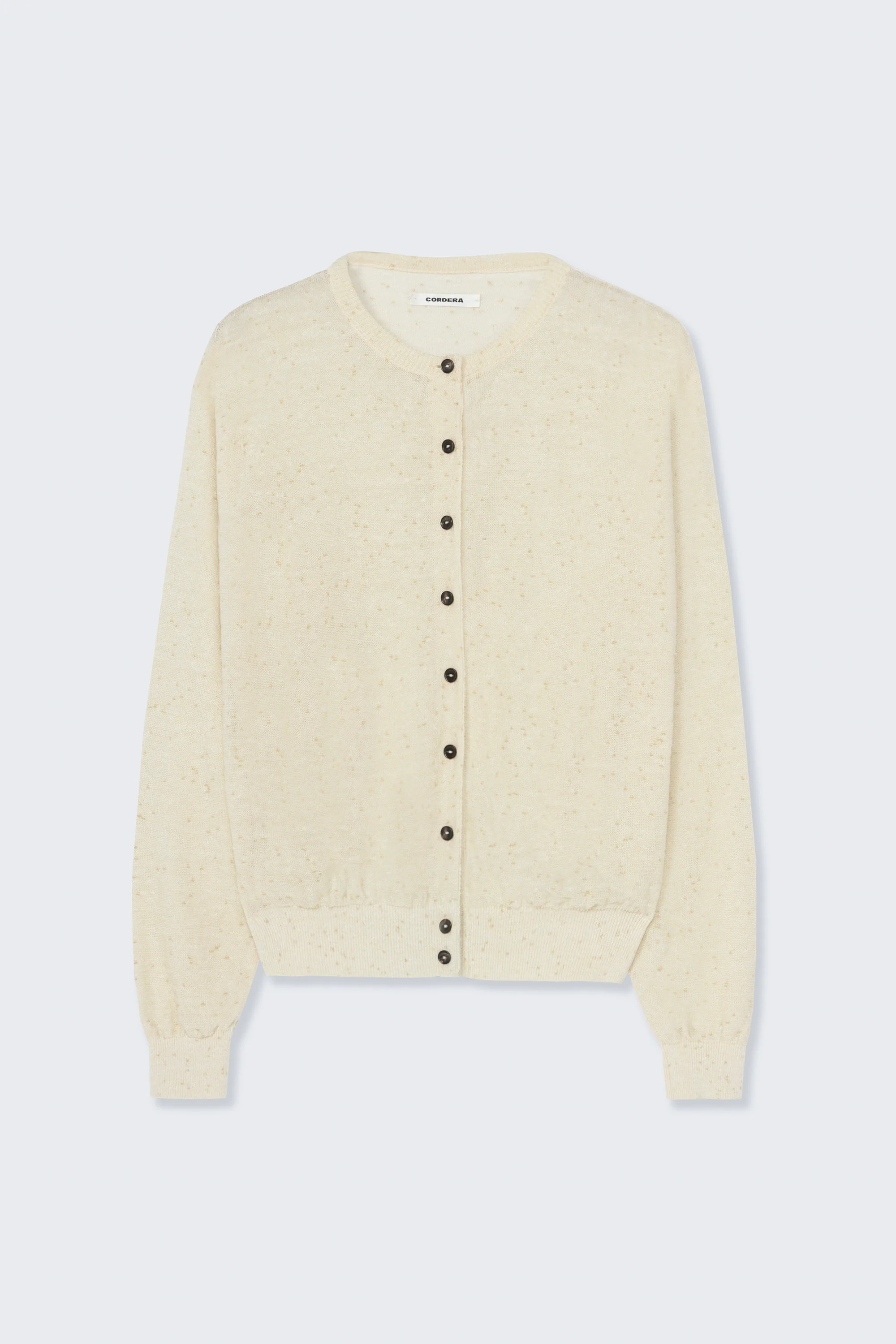LINEN & COTTON FLECKED CARDIGAN - Image 4