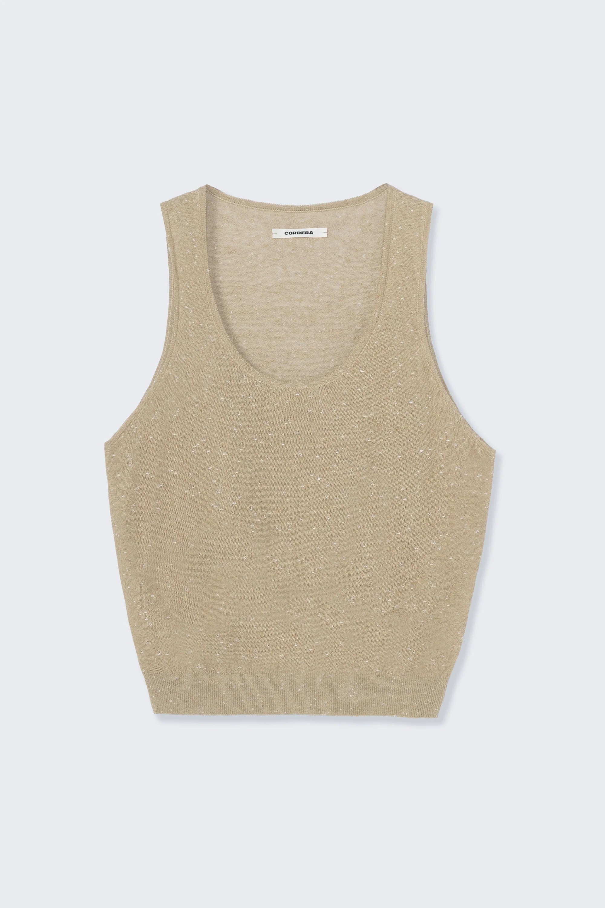 LINEN & COTTON FLECKED TANK TOP - Image 4