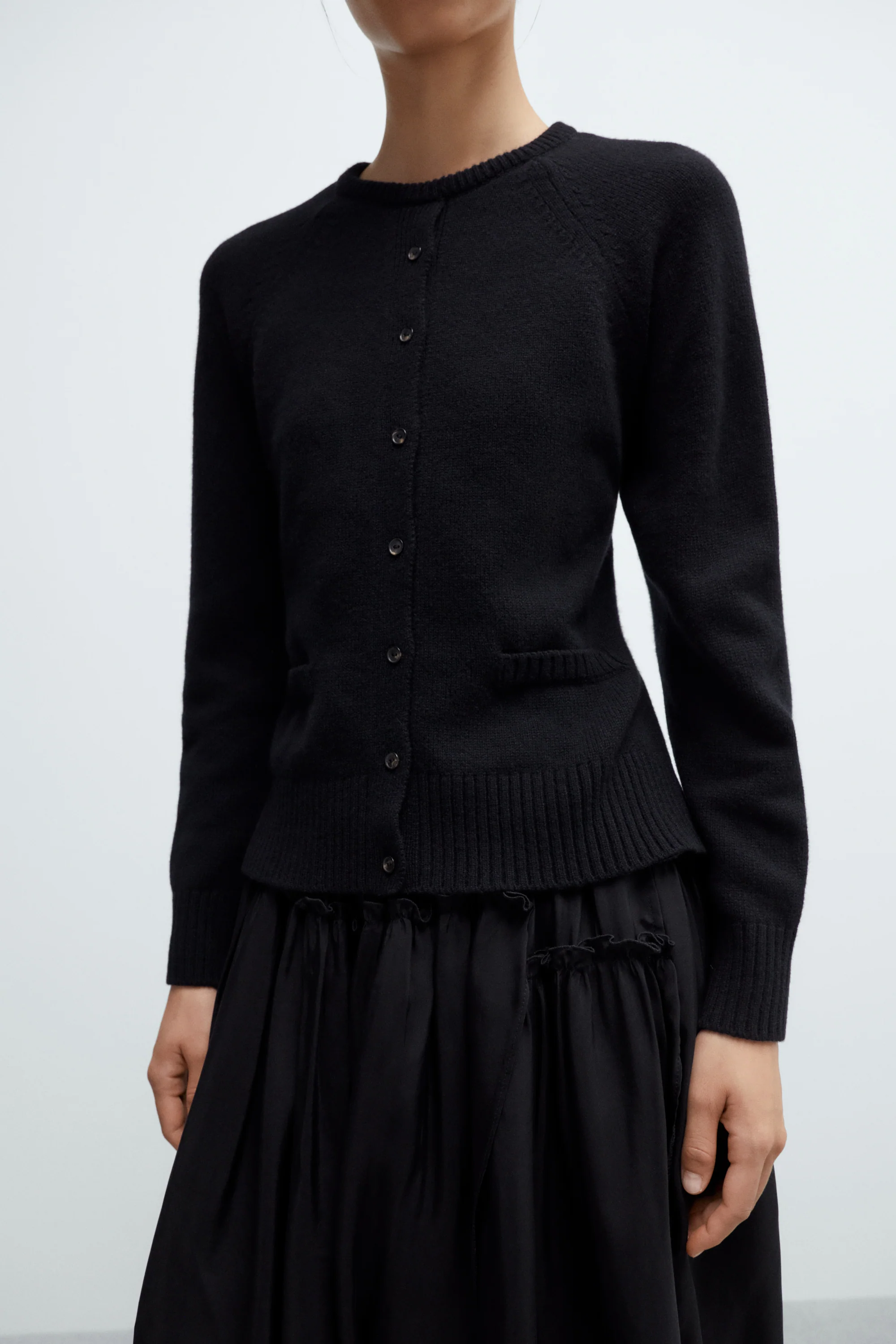MERINO WOOL OPEN-BACK CARDIGAN - Image 2