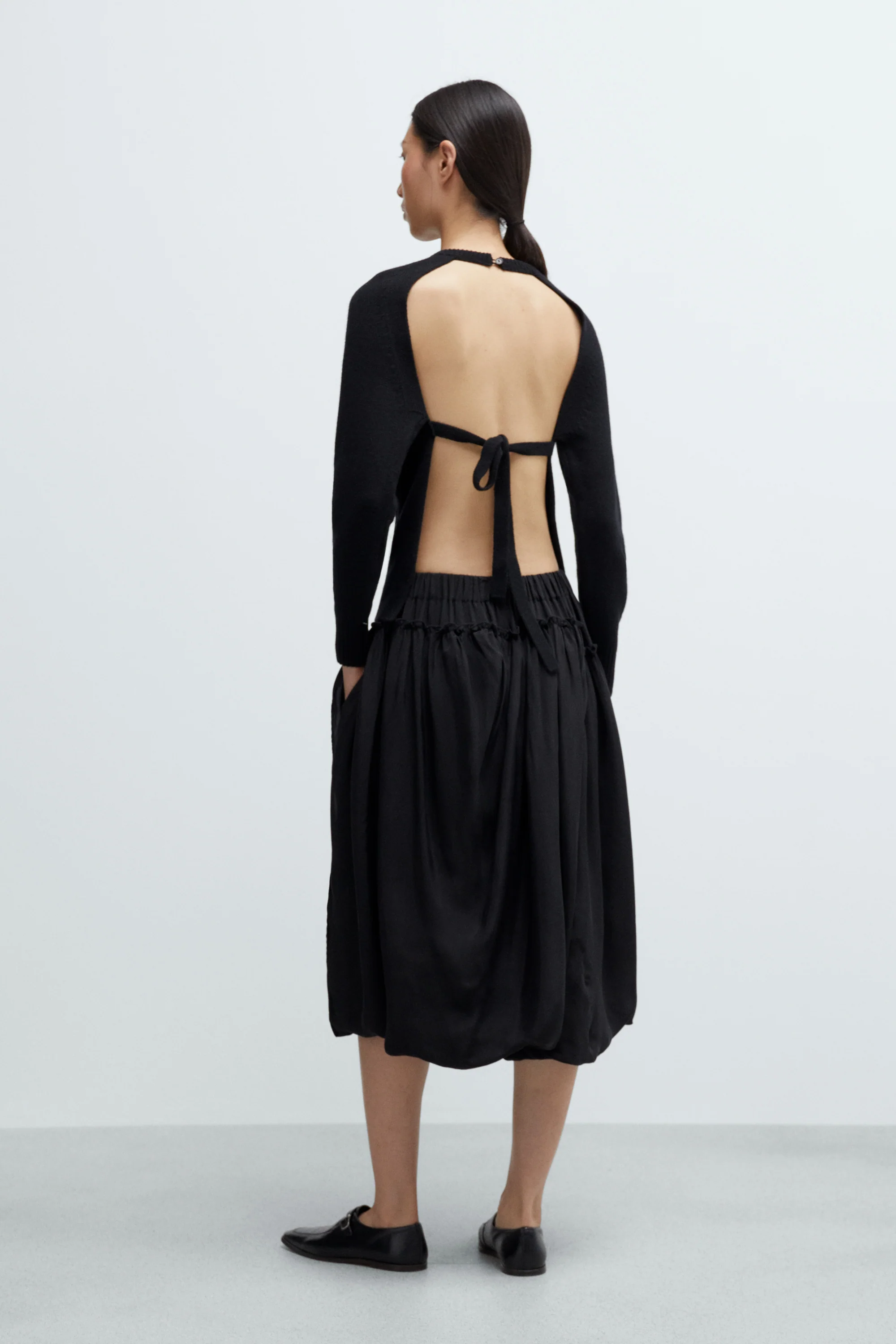 MERINO WOOL OPEN-BACK CARDIGAN - Image 3
