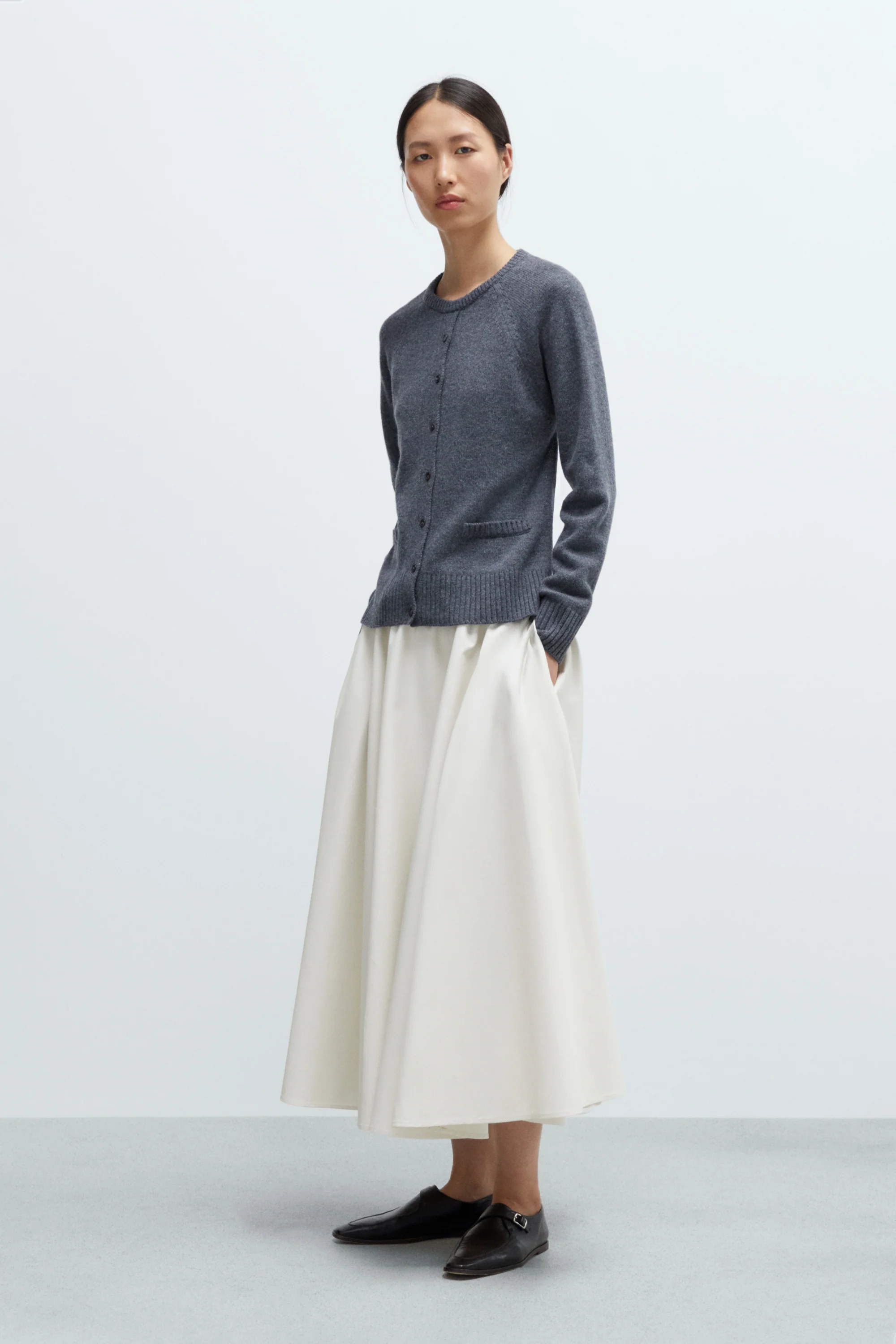 MERINO WOOL OPEN-BACK CARDIGAN - Image 2