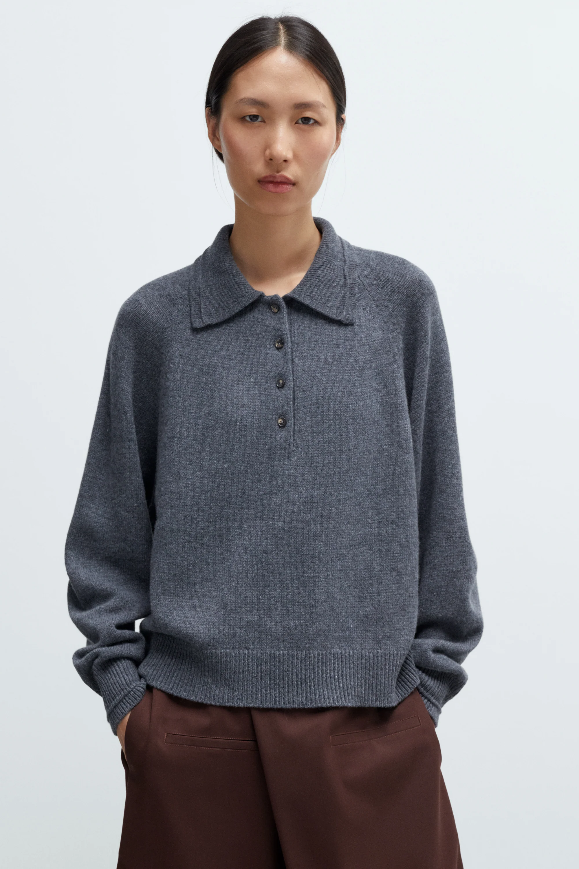 MERINO WOOL POLO SWEATER - Image 2