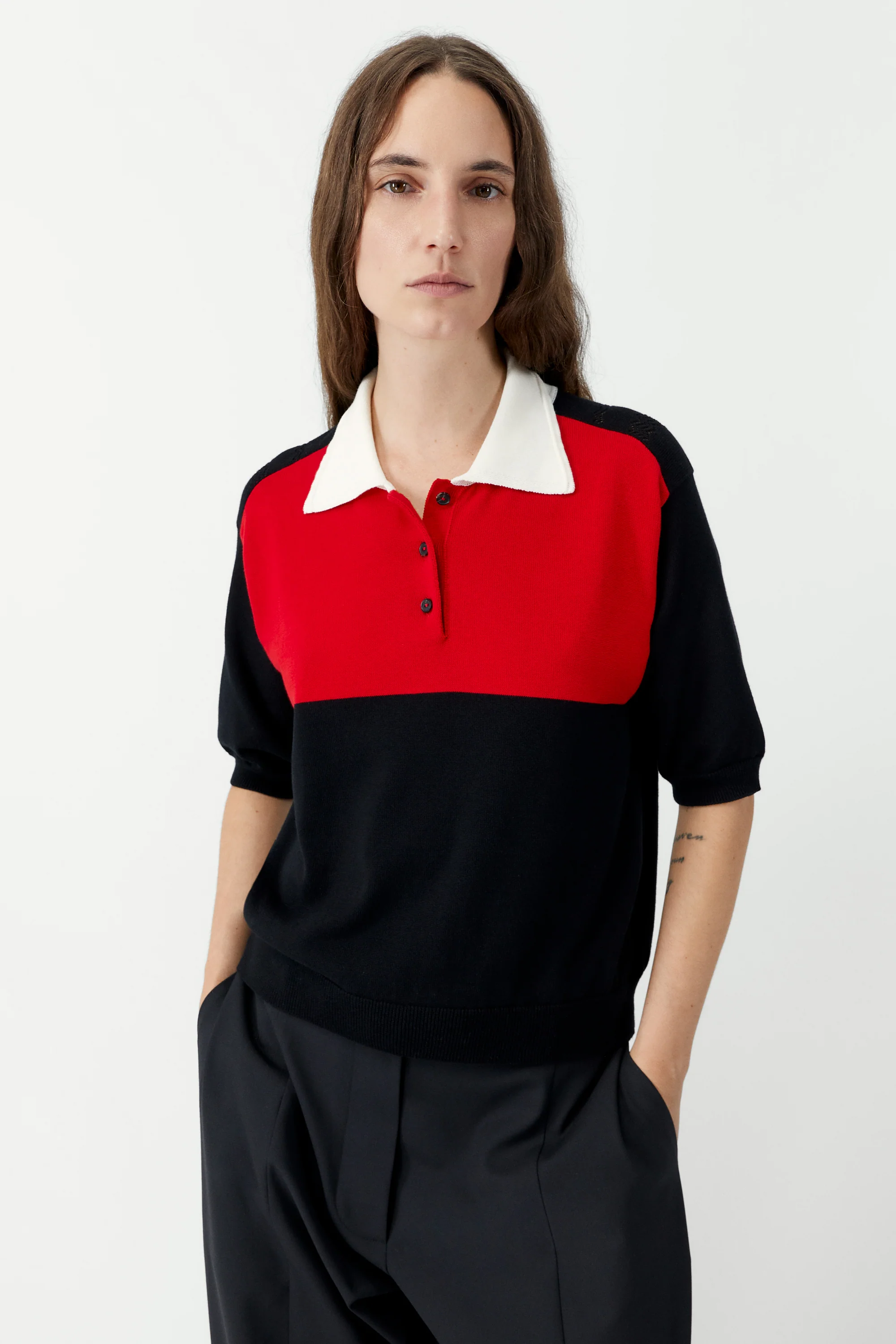ORGANIC COTTON COLORBLOCK POLO - Image 2