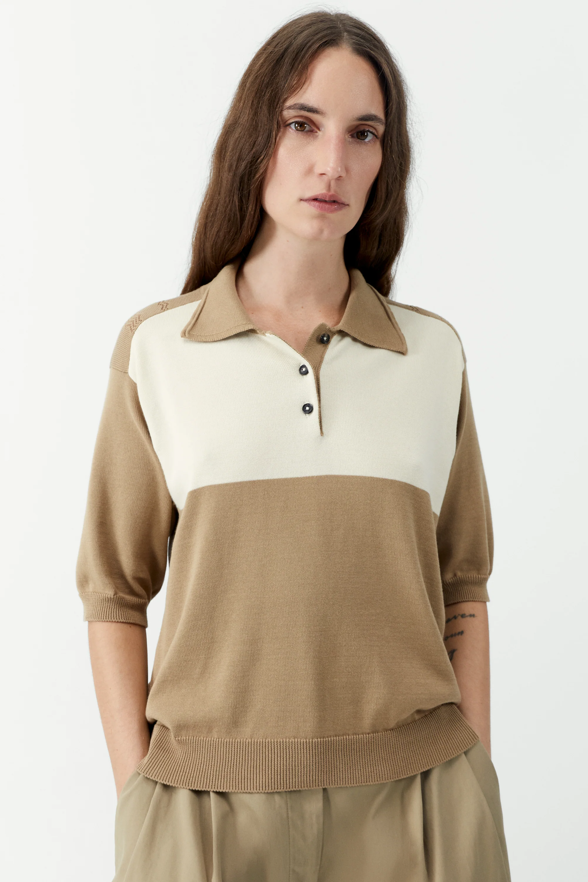 ORGANIC COTTON COLORBLOCK POLO - Image 2