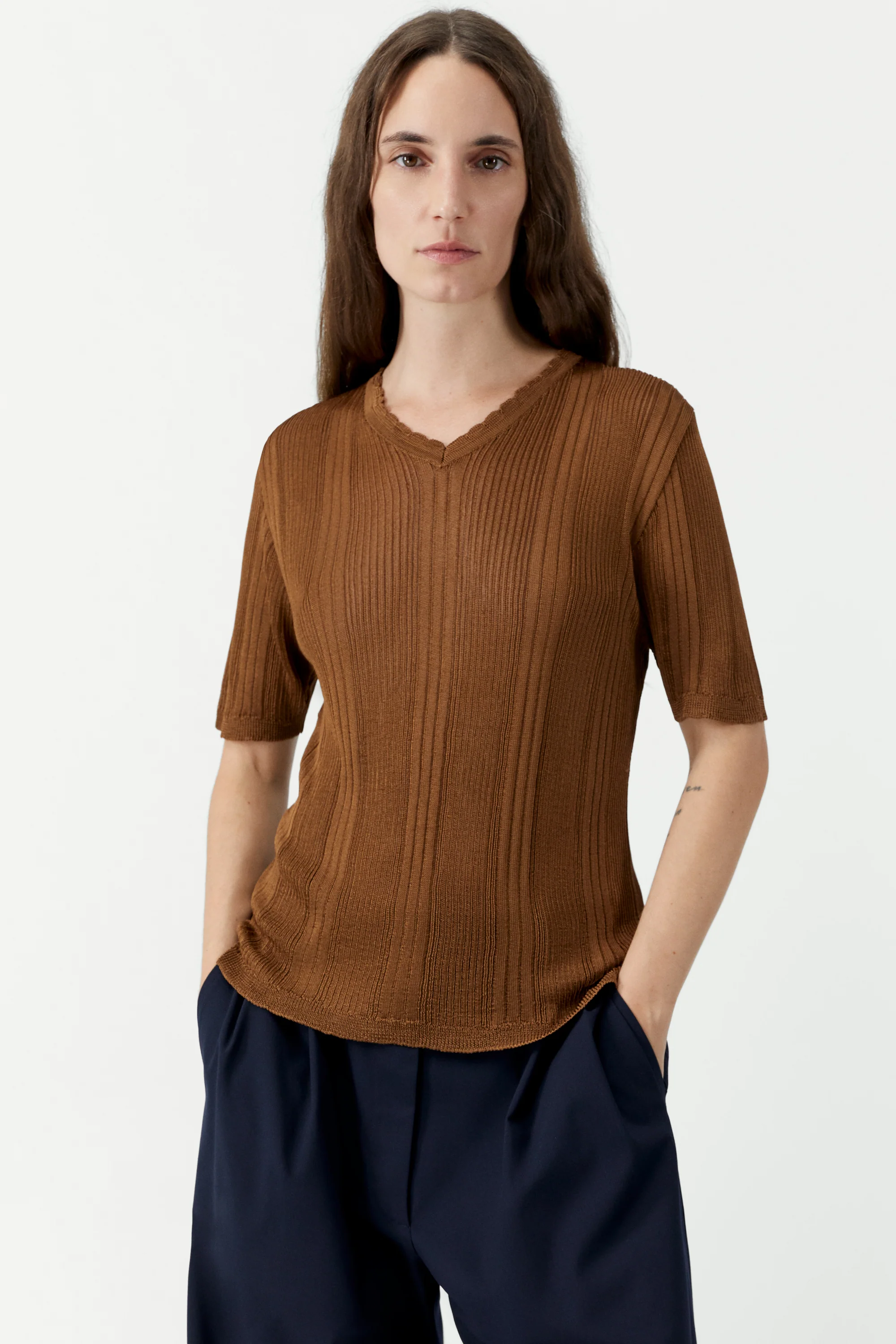RIBBED KNIT T-SHIRT - Image 2